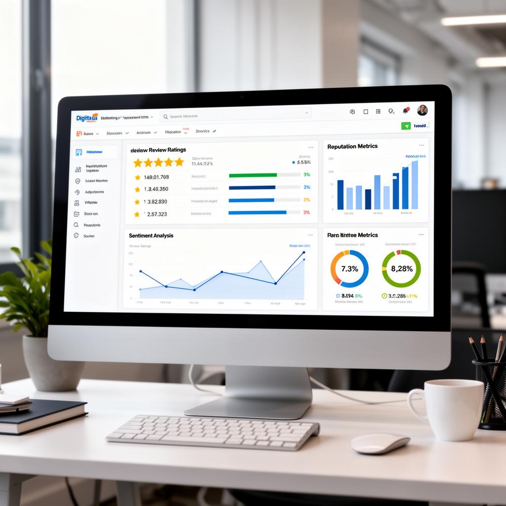 Dashboard showing review monitoring and analysis for identifying policy violations